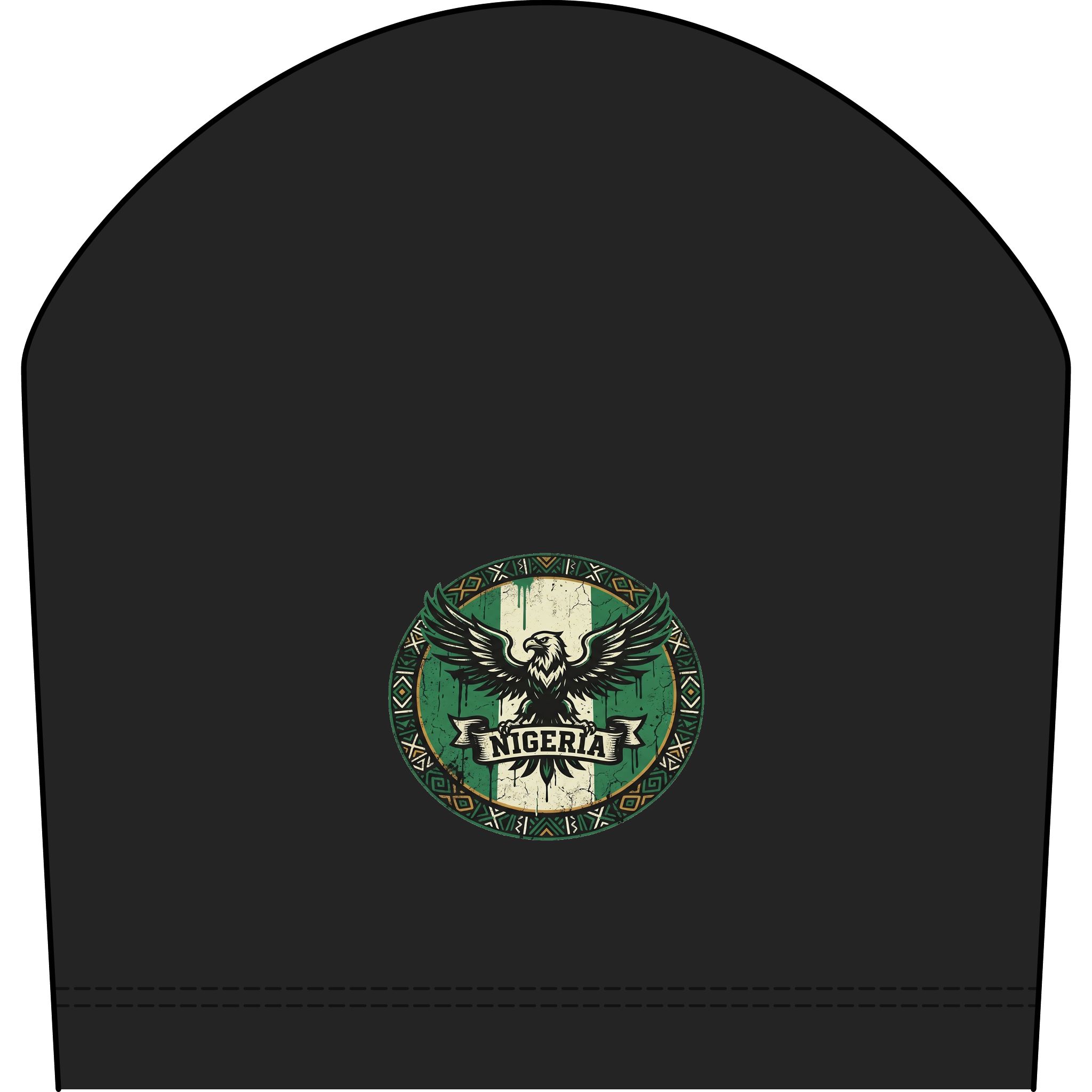 The Diaspora Crown Shield V-Neck Dark Tee - Image 4