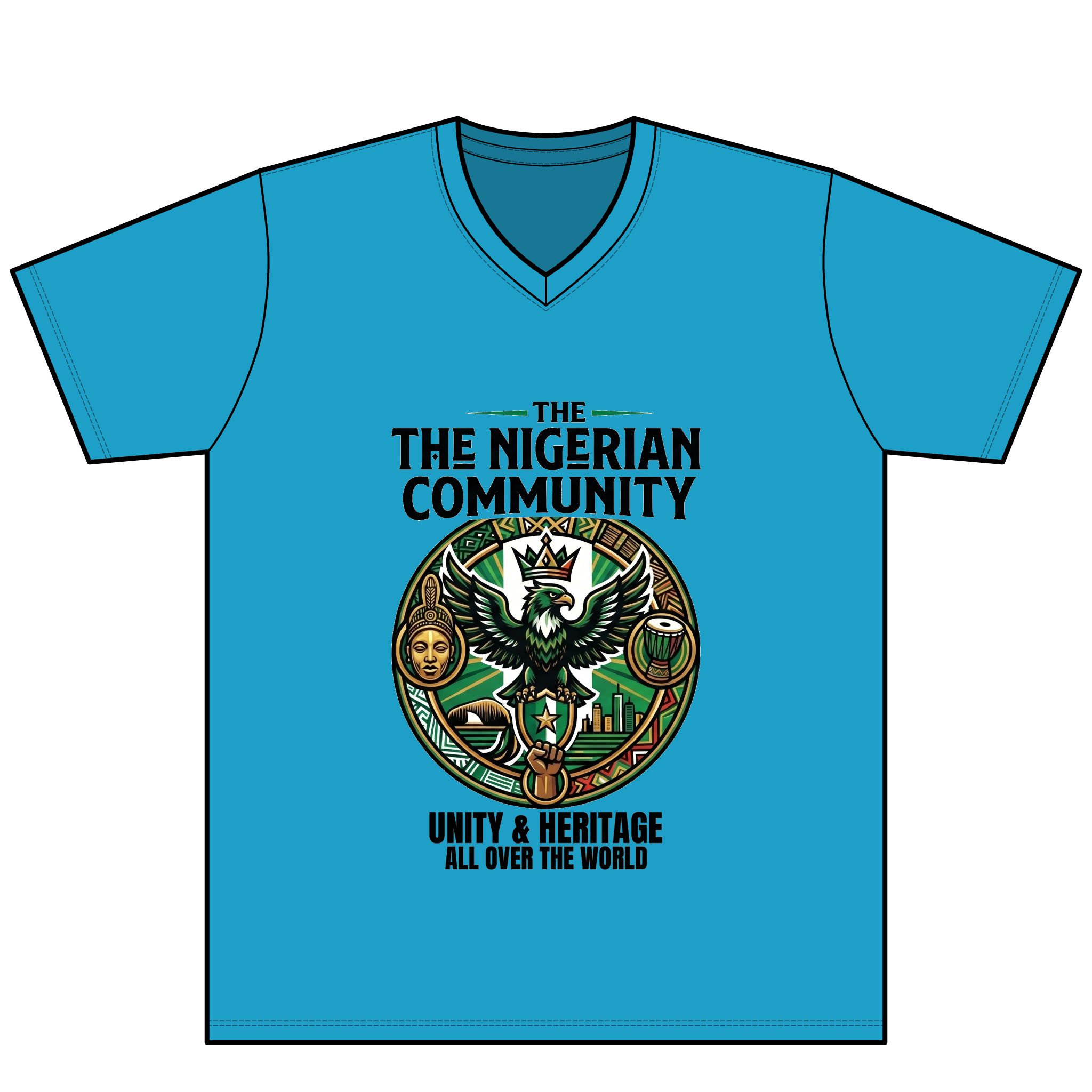 The Diaspora Crown Shield V-Neck Tee - Image 10