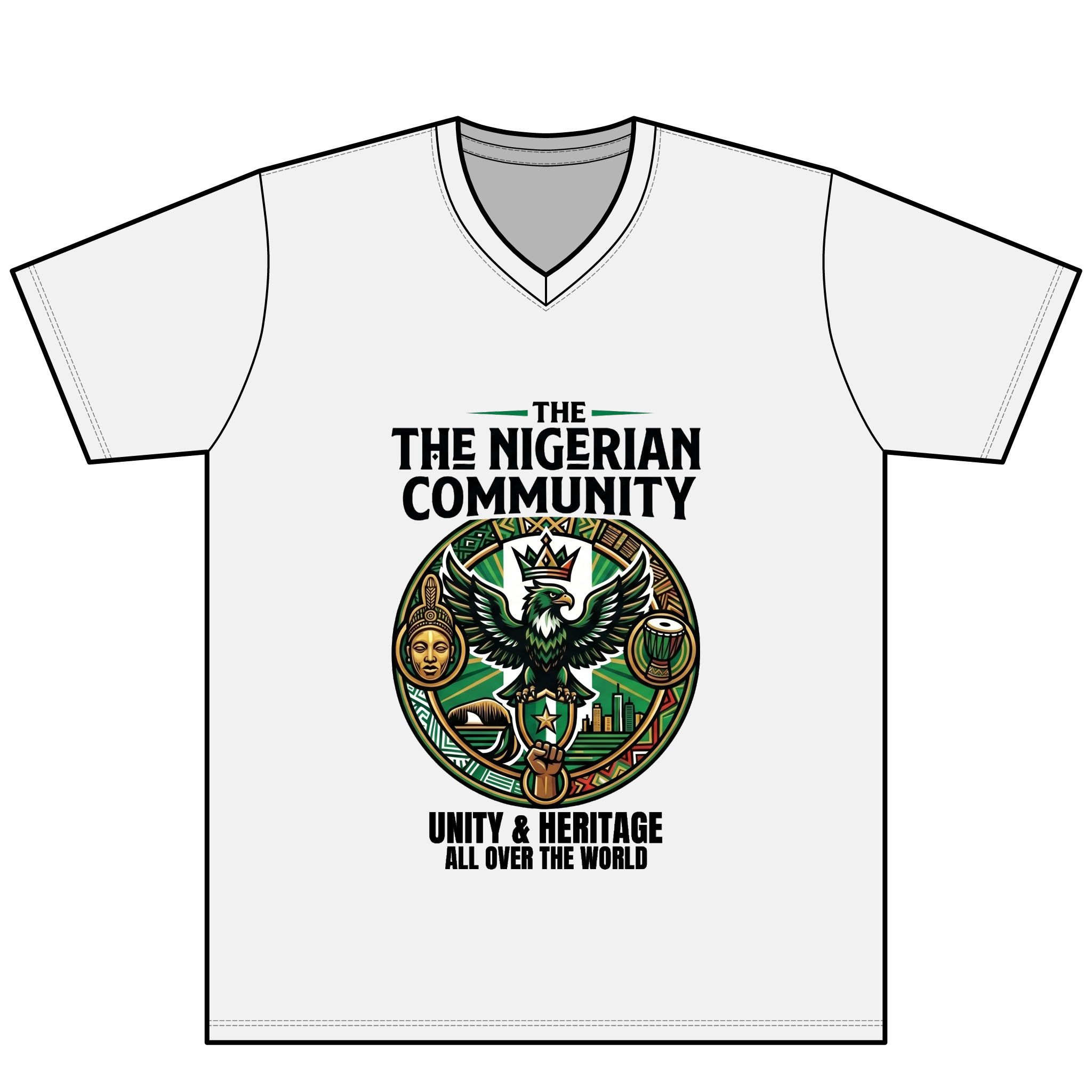 The Diaspora Crown Shield V-Neck Tee - Image 2